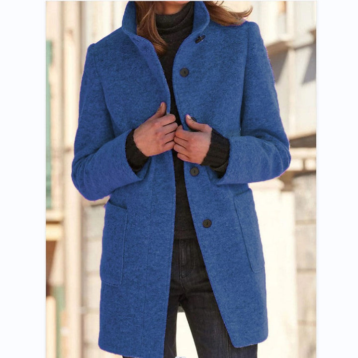 Vintora | Retro Damen-Windjacke mit Knöpfen und Stehkragen