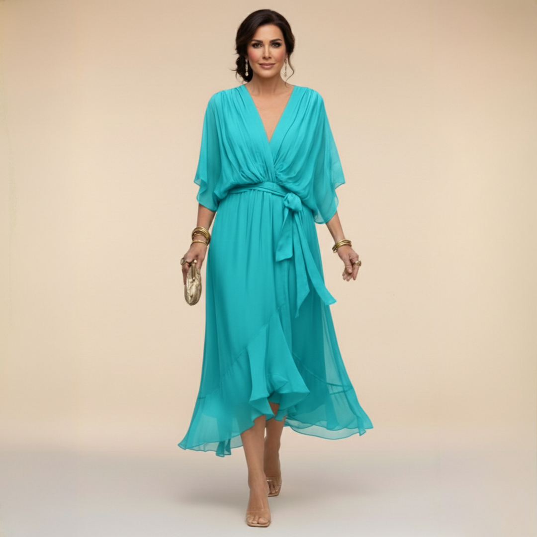 Monica | V-Ausschnitt Kleid