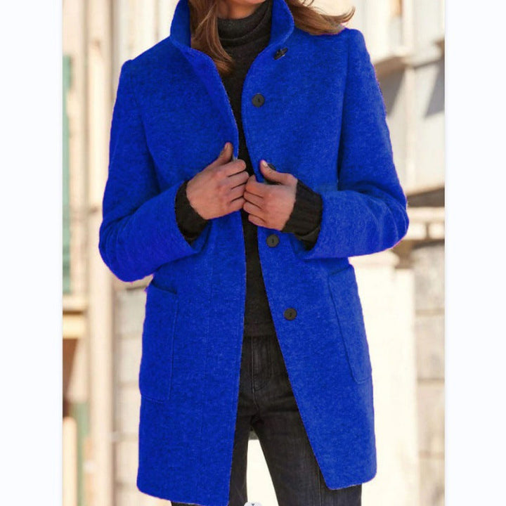 Vintora | Retro Damen-Windjacke mit Knöpfen und Stehkragen