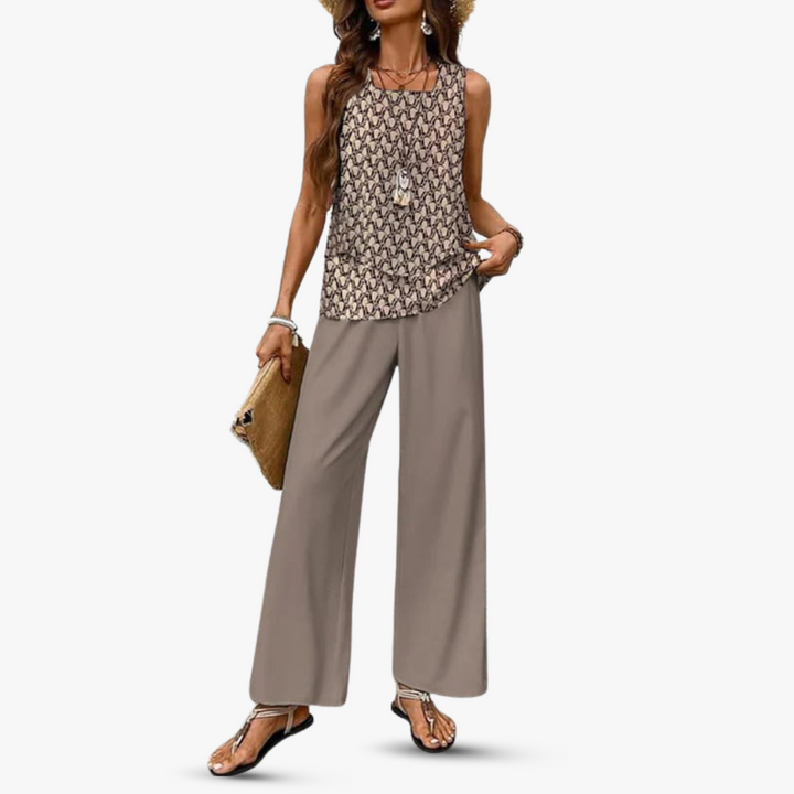 Amara | Premium Zweiteiliges Set mit Ärmellosem Top und Hose