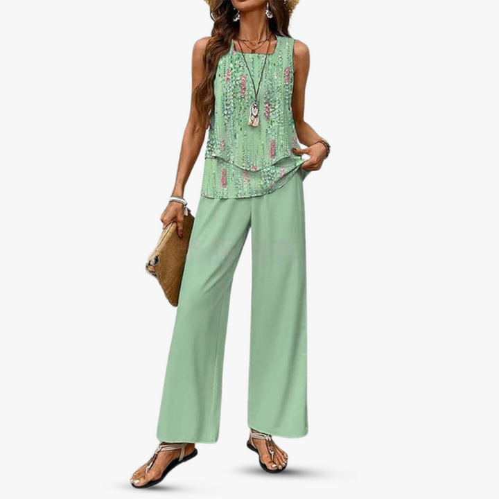 Amara | Premium Zweiteiliges Set mit Ärmellosem Top und Hose