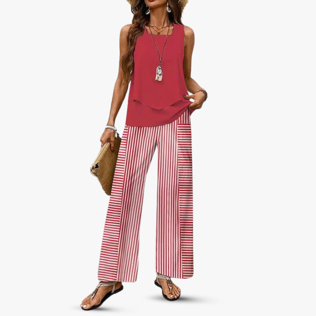 Amara | Premium Zweiteiliges Set mit Ärmellosem Top und Hose