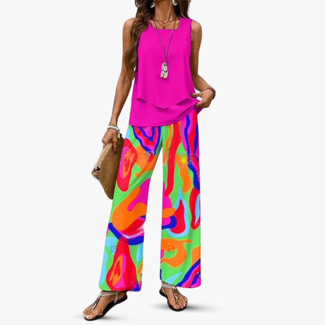 Amara | Premium Zweiteiliges Set mit Ärmellosem Top und Hose