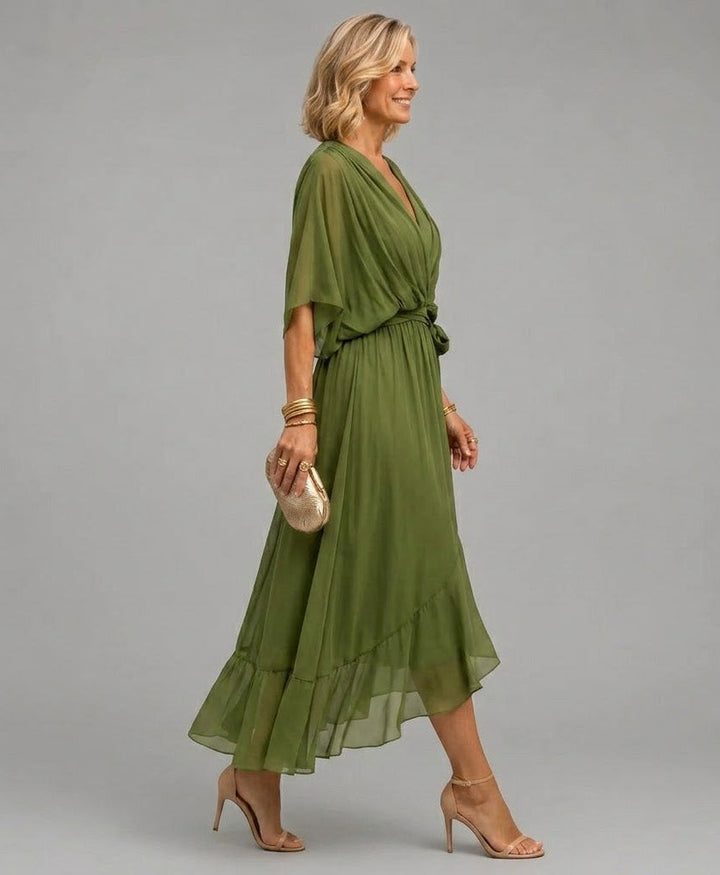 Mathilde | V-Ausschnitt Kleid
