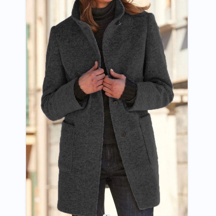 Vintora | Retro Damen-Windjacke mit Knöpfen und Stehkragen
