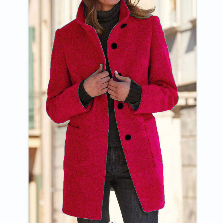 Vintora | Retro Damen-Windjacke mit Knöpfen und Stehkragen