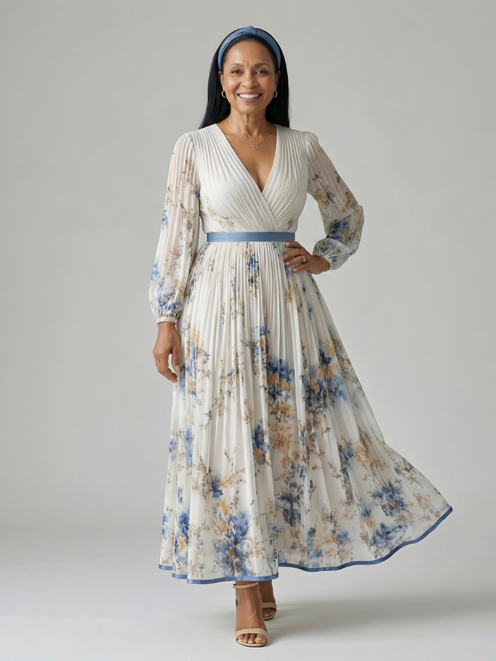 Rielle | Faltenwurf Midi Kleid