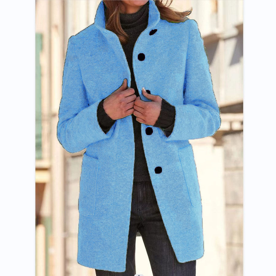 Vintora | Retro Damen-Windjacke mit Knöpfen und Stehkragen