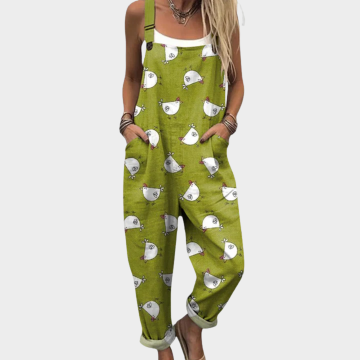 Rose | Entspanntes Bedrucktes Jumpsuit