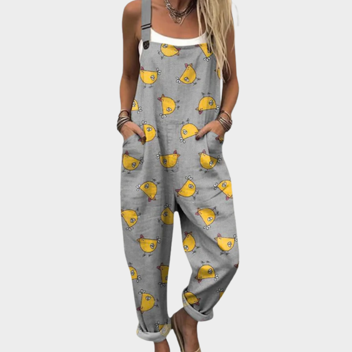 Rose | Entspanntes Bedrucktes Jumpsuit