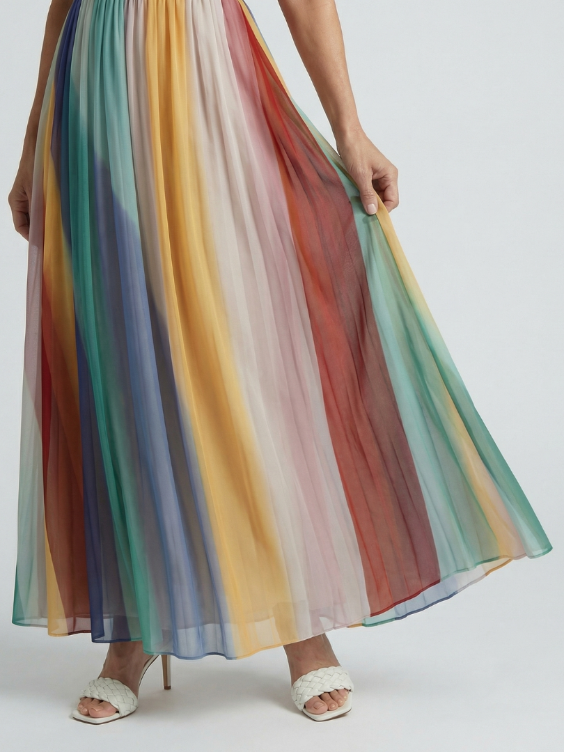 Serene | Maxikleid mit leichten Streifen