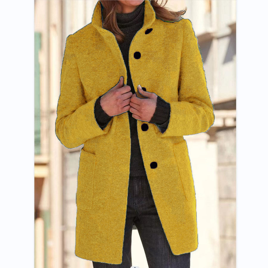 Vintora | Retro Damen-Windjacke mit Knöpfen und Stehkragen