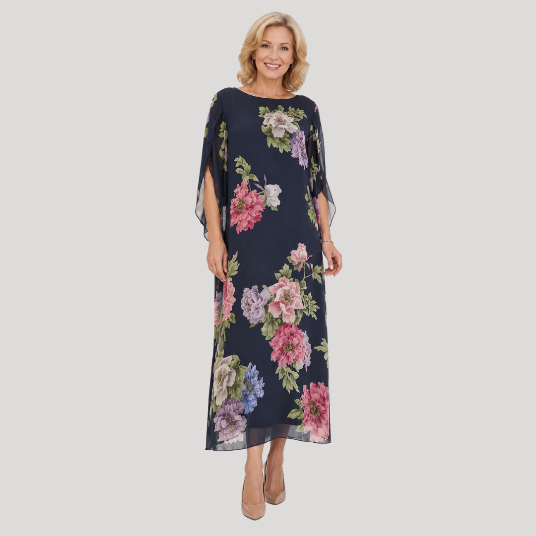 Elowen | Midnight Bloom Maxi Kleid