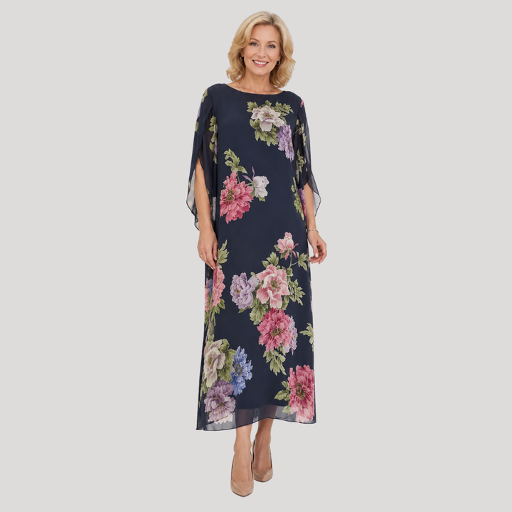 Elowen | Midnight Bloom Maxi Kleid