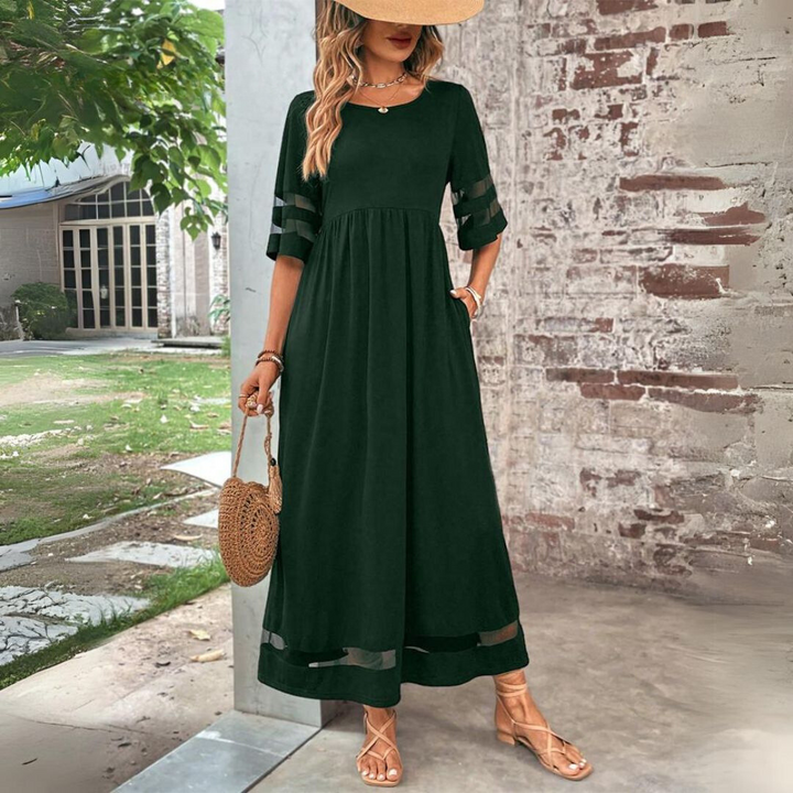 Aubrey | Figurbetonendes Midi-Kleid mit Bauchbedeckung