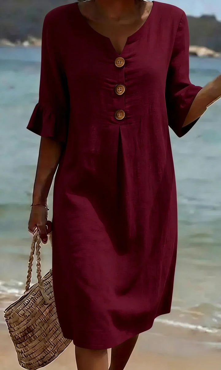 Susanne | Texturiertes Langarmkleid