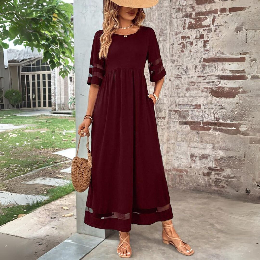 Aubrey | Figurbetonendes Midi-Kleid mit Bauchbedeckung