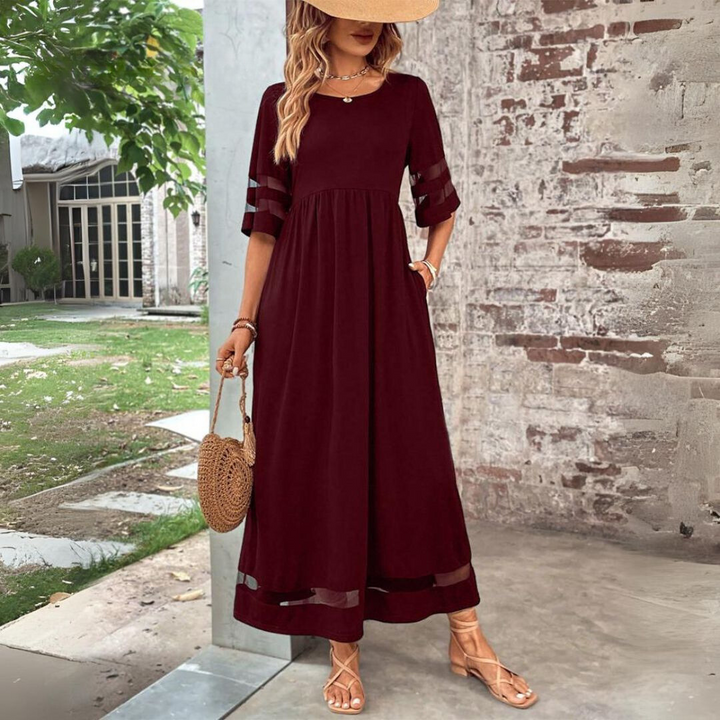 Aubrey | Figurbetonendes Midi-Kleid mit Bauchbedeckung