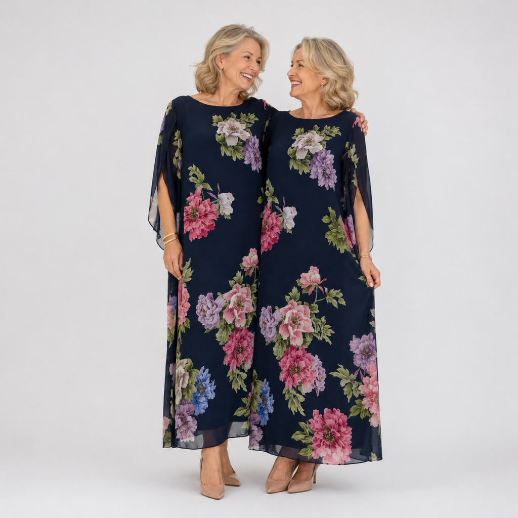 Elowen | Midnight Bloom Maxi Kleid
