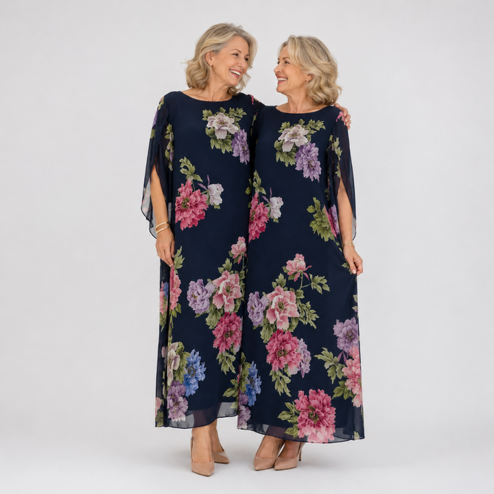 Elowen | Midnight Bloom Maxi Kleid