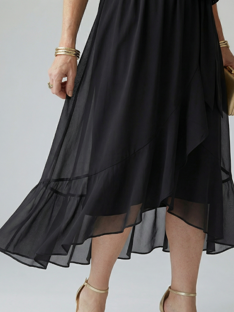 Elric | Leichtes Midi-Kleid mit Drapierung