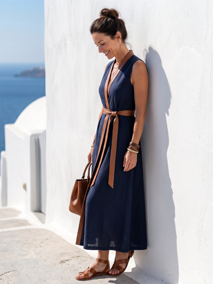 Myra | Kontrastlinie Midi-Kleid