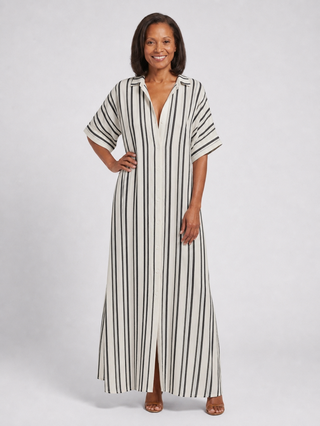 Nara | Entspanntes Midi-Kleid