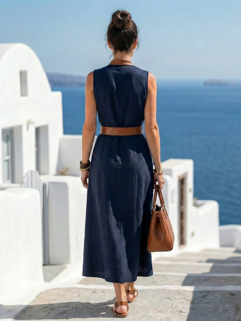 Myra | Kontrastlinie Midi-Kleid