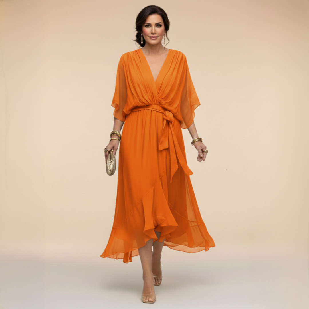 Mathilde | V-Ausschnitt Kleid