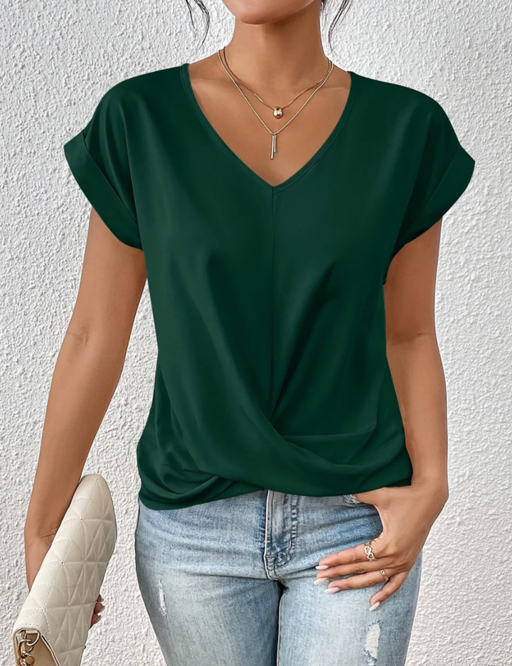 Geormina | Top mit V-Ausschnitt und Stretchanteil