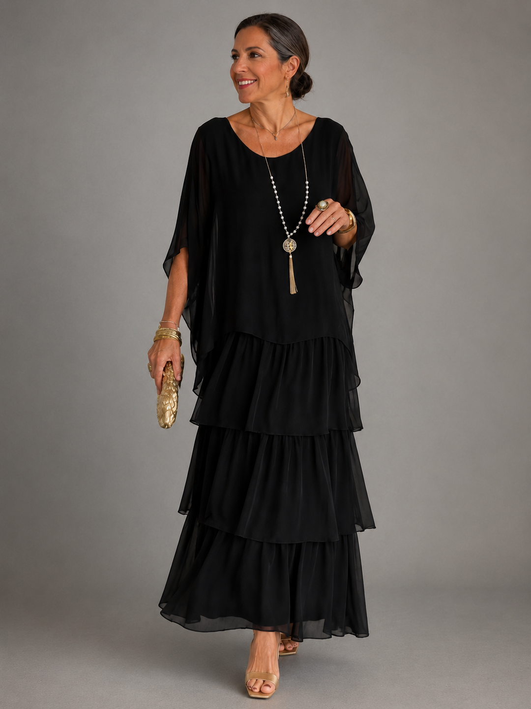 Luisa | Elegantes Fließendes Maxikleid