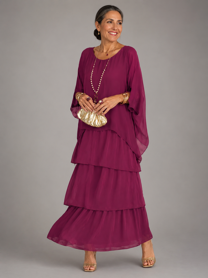 Lara | Elegantes Fließendes Maxikleid