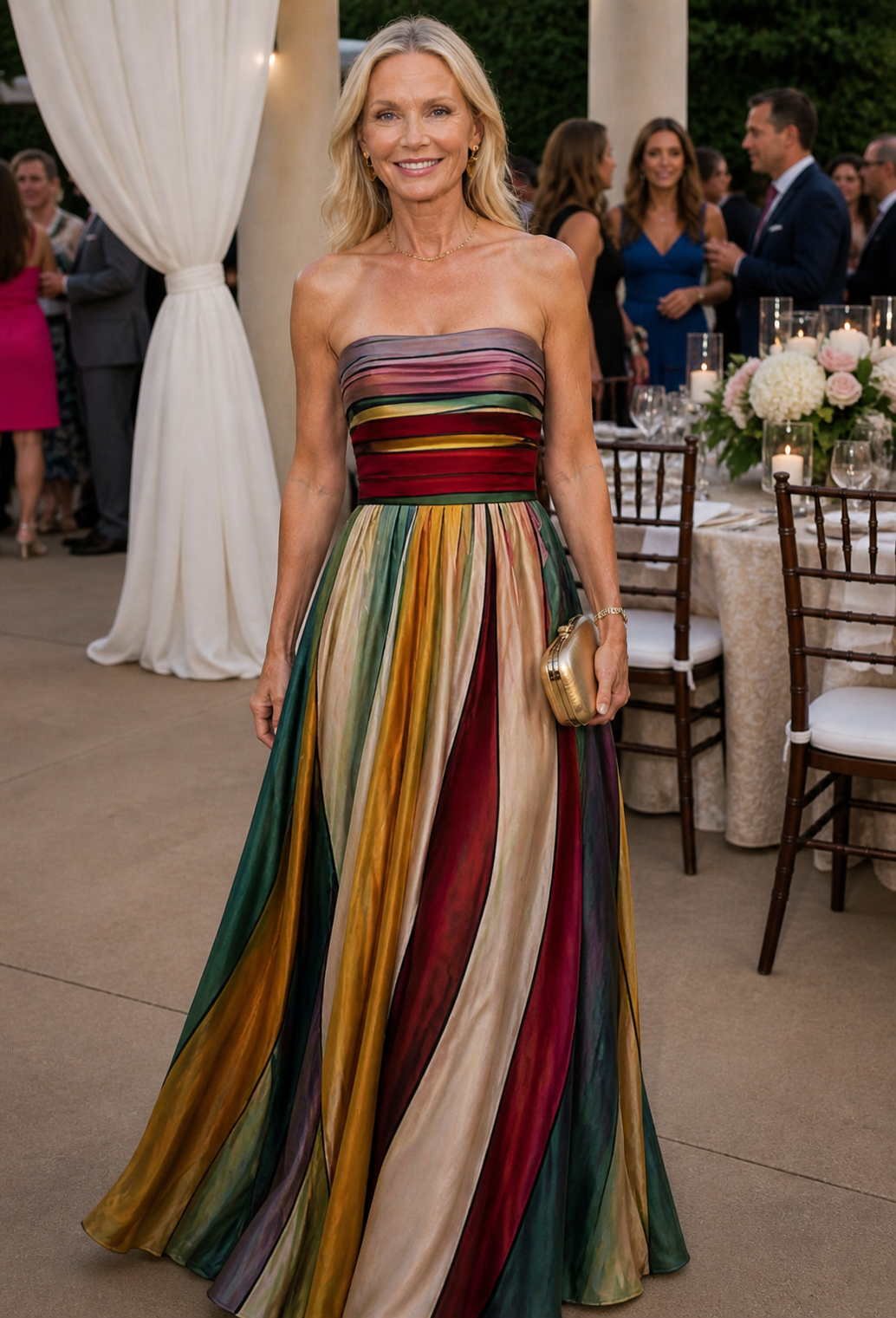 Tanja | Müheloses trägerloses A-Linienkleid