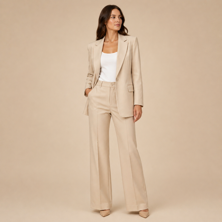 Vanessa | Elegantes Anzugset mit ausgestellten Hosen