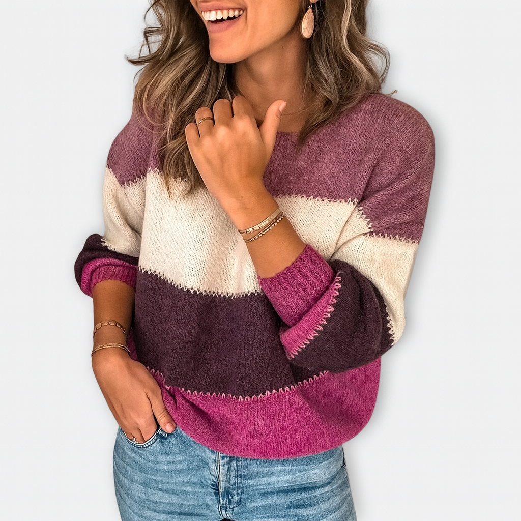 Colorblock Strickpullover | Lässiger Charme