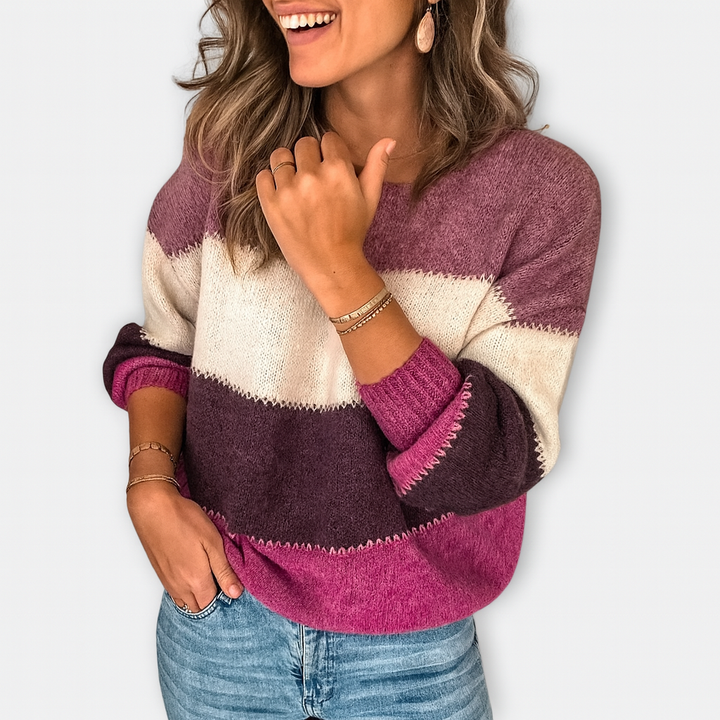 Colorblock Strickpullover | Lässiger Charme
