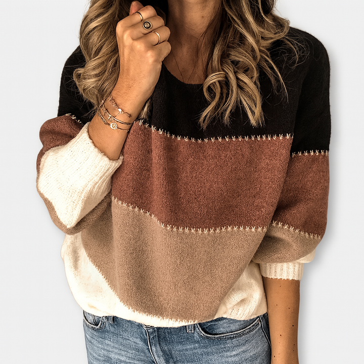Colorblock Strickpullover | Lässiger Charme