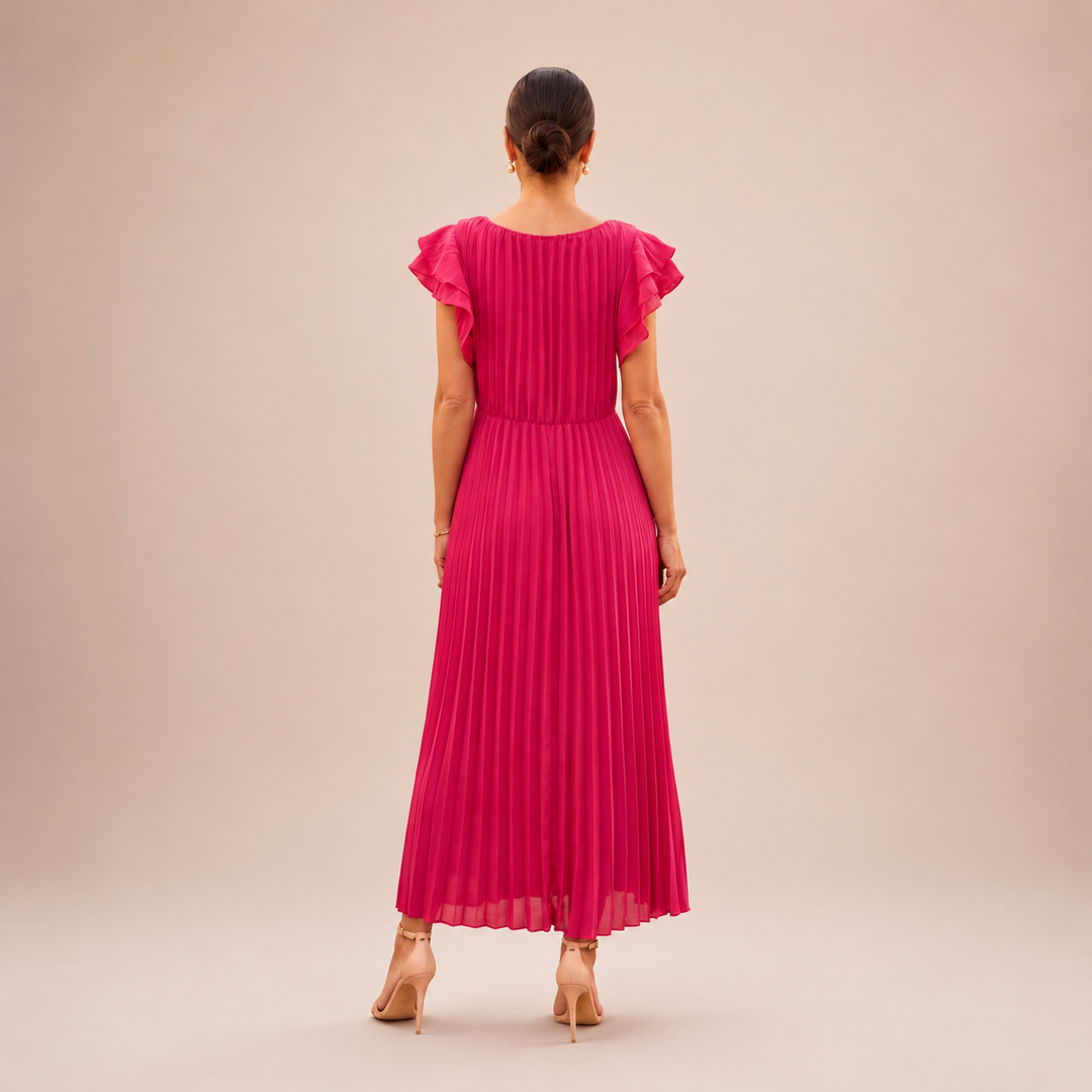 Silke | Elegantes Maxikleid mit Falten und Twist-Taille