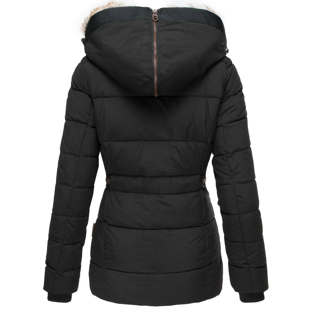 Hanne | Winterjacke mit Flauschigem Kragen und Schmaler Passform