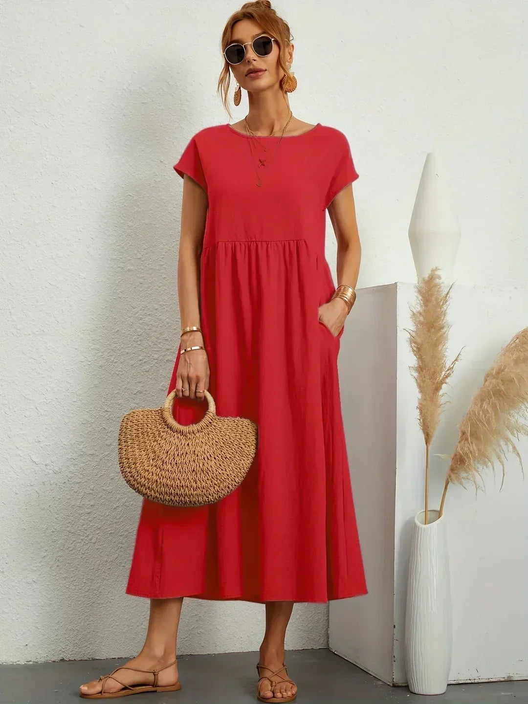 Ursina | Fluid Midi Kleid