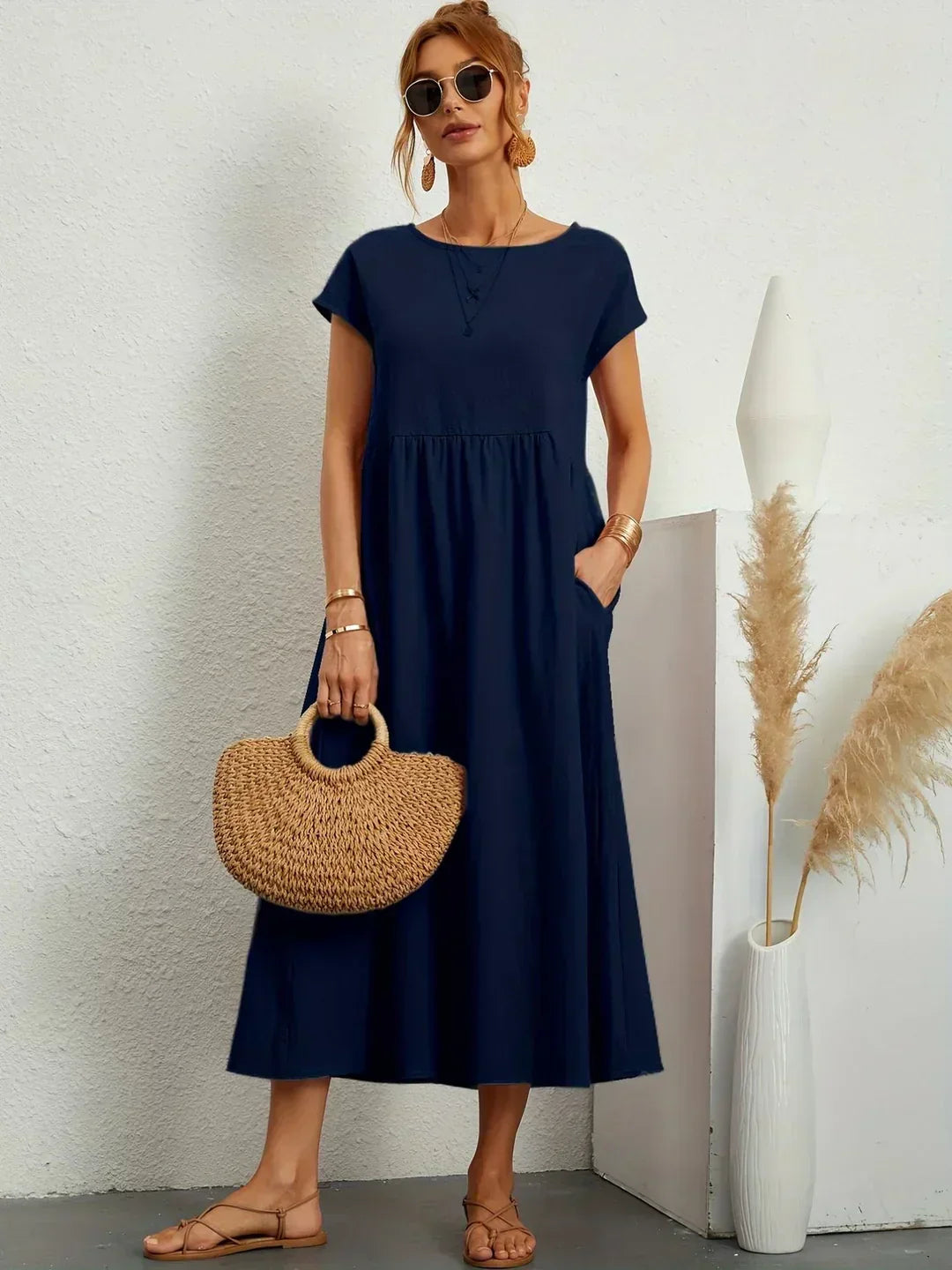 Ursina | Fluid Midi Kleid