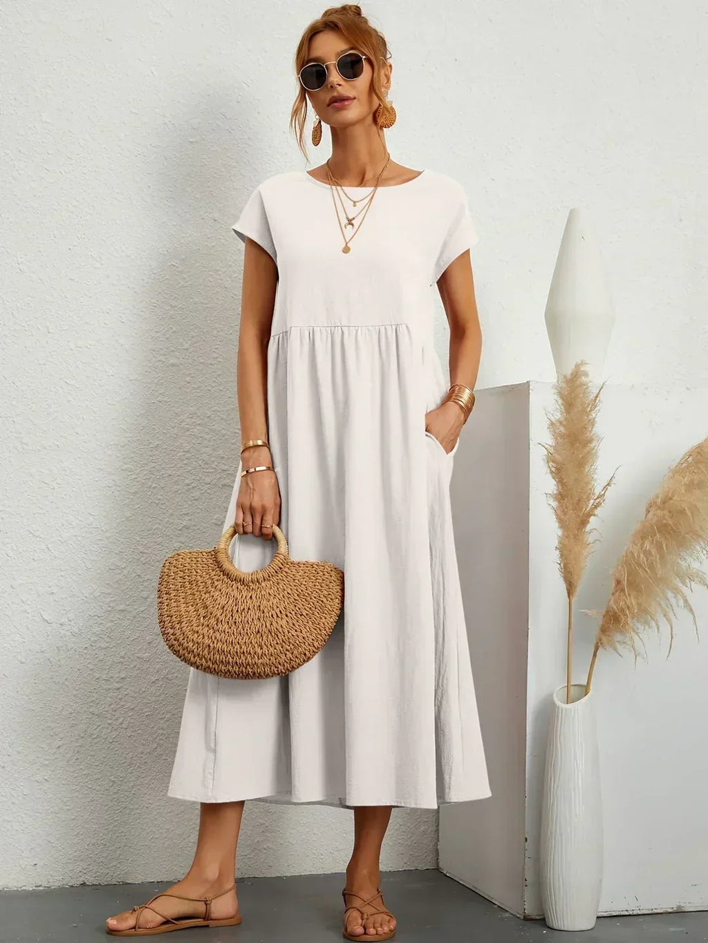 Ursina | Fluid Midi Kleid