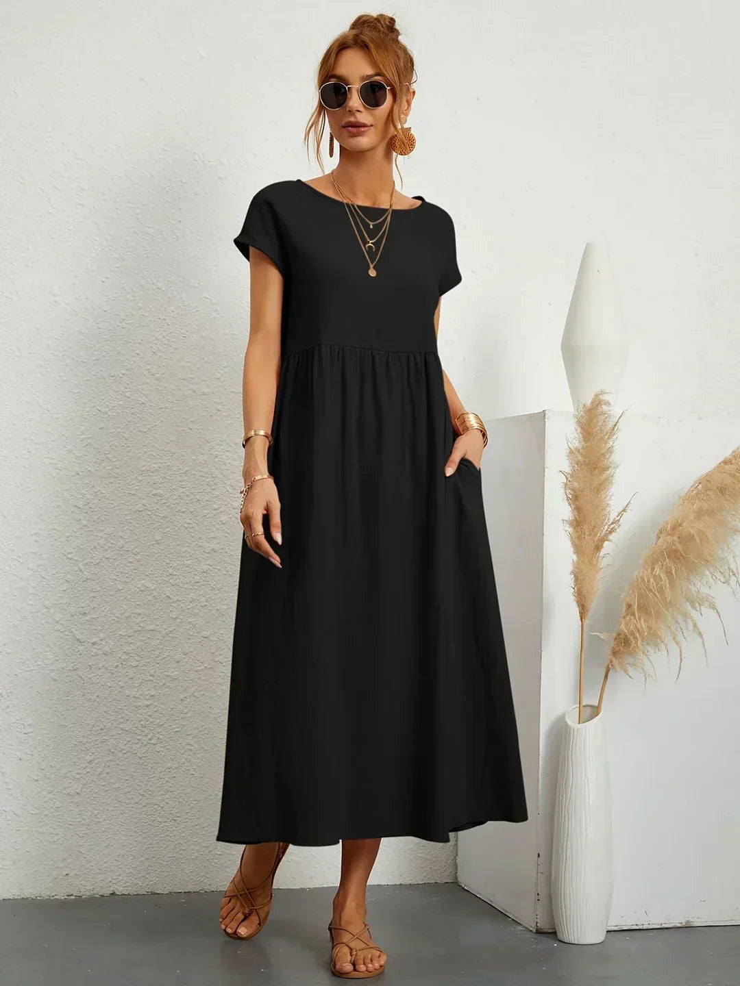 Ursina | Fluid Midi Kleid