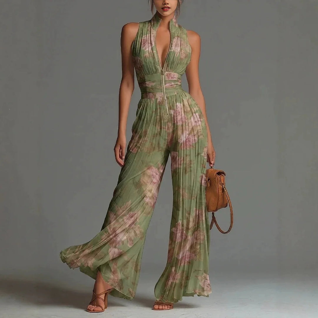 Ingrid | Eleganter Overall mit Blumenmuster
