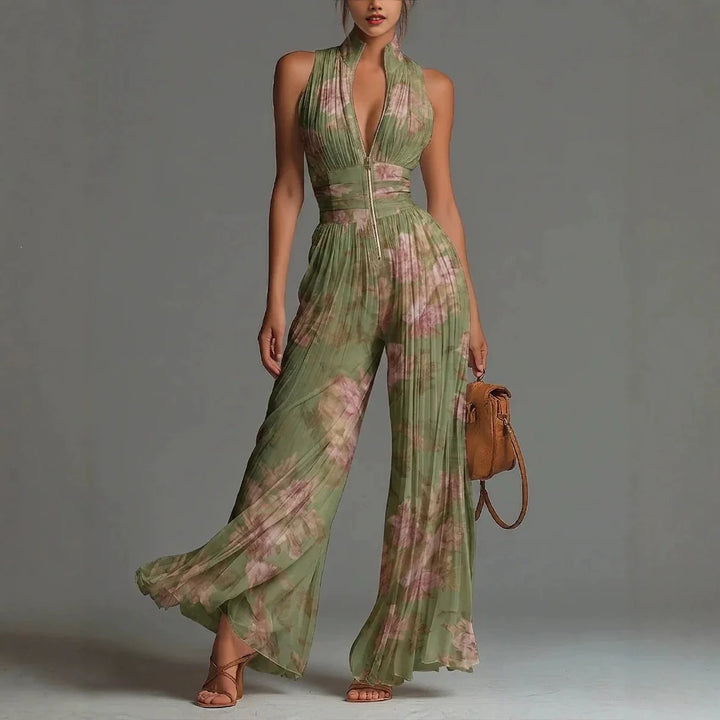 Ingrid | Eleganter Overall mit Blumenmuster