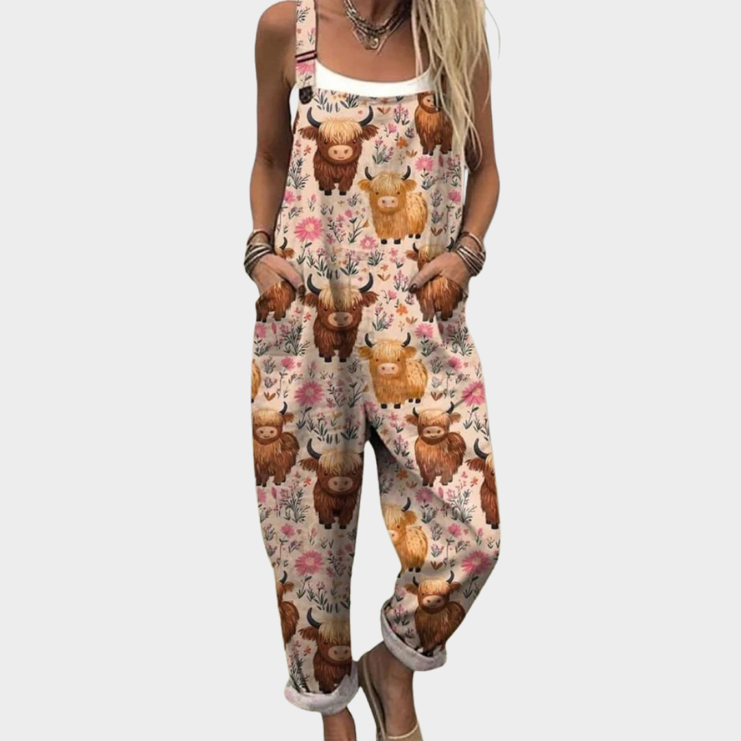 Beatrice | Entspanntes bedrucktes Jumpsuit