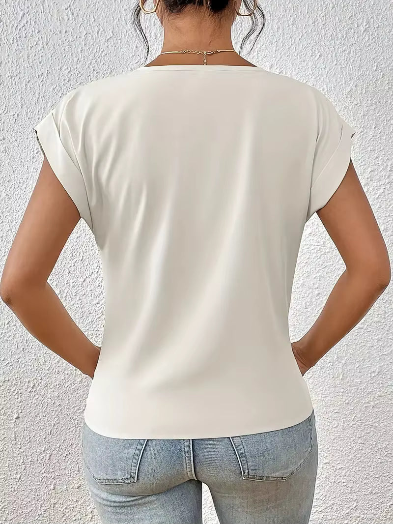 Geormina | Top mit V-Ausschnitt und Stretchanteil