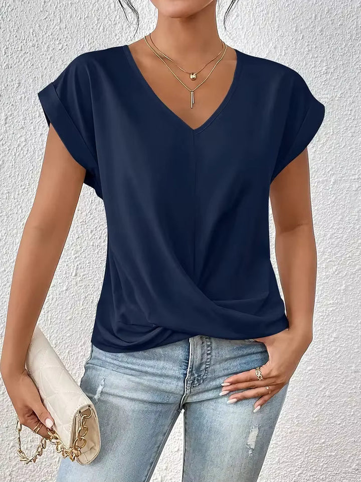 Geormina | Top mit V-Ausschnitt und Stretchanteil