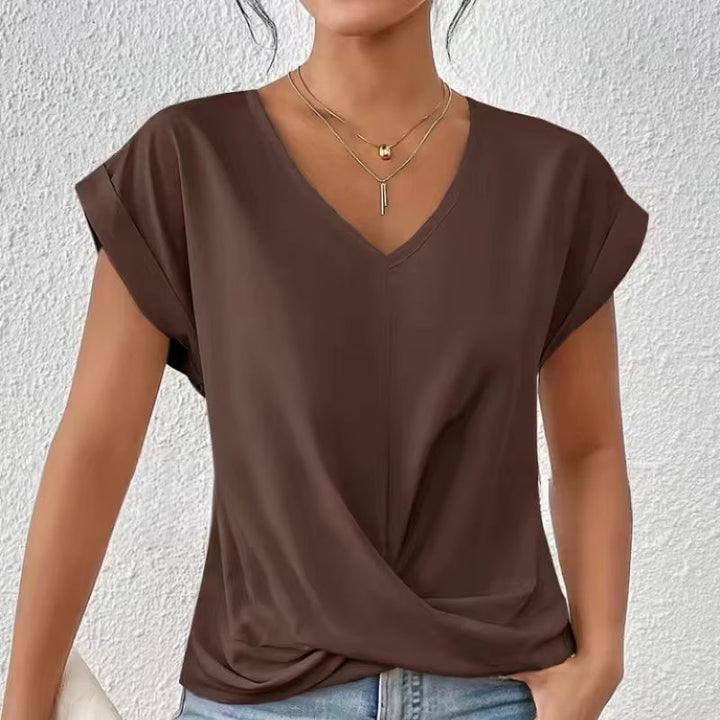 Geormina | Top mit V-Ausschnitt und Stretchanteil