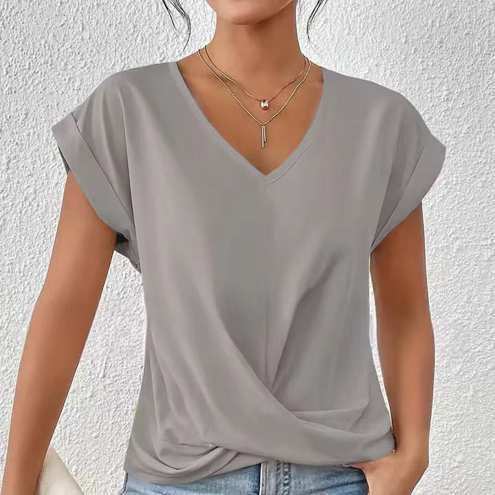 Geormina | Top mit V-Ausschnitt und Stretchanteil